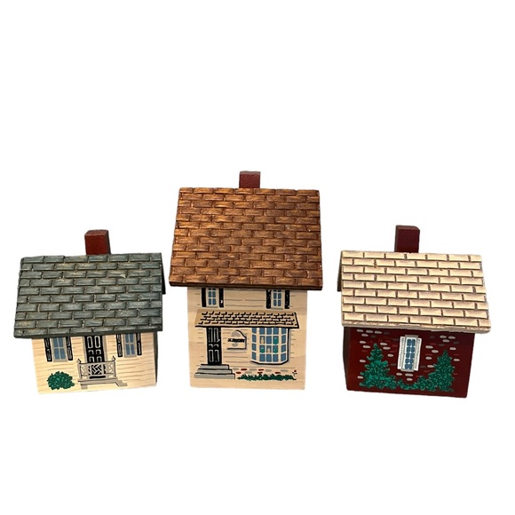 Vintage 1990 Cape Craftsman Colonial Village by Artist Rose Kennedy 3 Piece Set - Picture 3 of 10